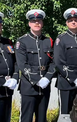 Alex Moran in Honour Guard uniform