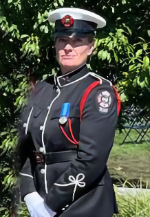 Angela Van Ameyde in Honour Guard uniform